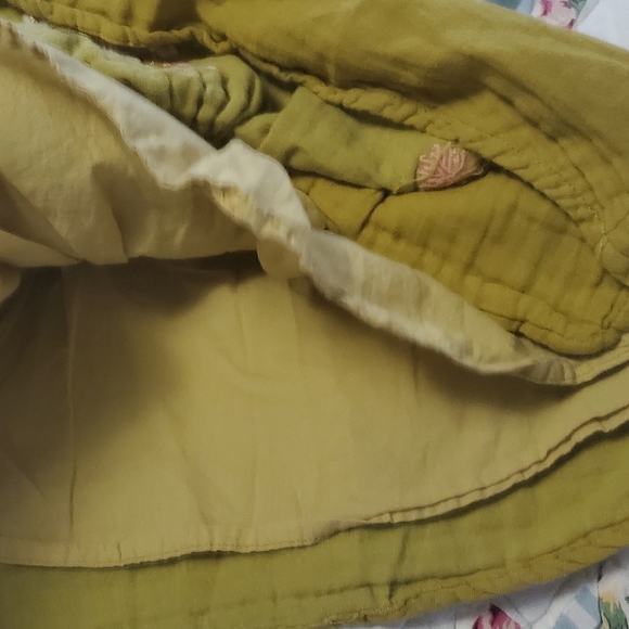 Louise Misha Eleonor Embroidered Mustard Suspender Skirt - Picture 6 of 8